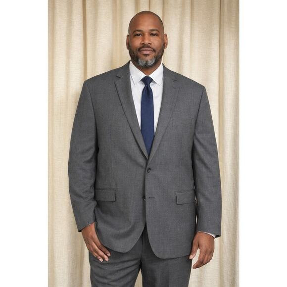 Stafford Other - Stafford 60R Gray All Season Blazer Jacket Sport Suit Coat Wool Travel Big Tall